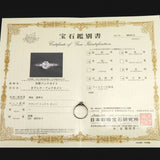 ブラジル産 フェナカイト 5mmラウンドカット リング 鑑別書付 18号 (ID:12250)