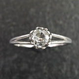 ブラジル産 フェナカイト 5mmラウンドカット リング 鑑別書付 18号 (ID:12250)