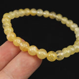 H&E社 ヒマラヤゴールド アゼツライト（AZOZEO)　6mm玉ブレスレット 証明書付 9.65g (ID:12461)
