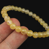 H&E社 ヒマラヤゴールド アゼツライト（AZOZEO)　6mm玉ブレスレット 証明書付 9.65g (ID:12461)