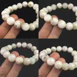 インドネシア産 イジェン水晶　 白 12mm玉ブレスレット 証明書付 41.6ｇ (ID:12470)