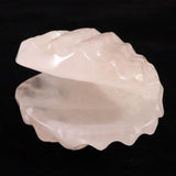 ローズクォーツ 54mm 貝殻モチーフ 彫刻置物 89ｇ (ID:12490)