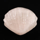 ローズクォーツ 54mm 貝殻モチーフ 彫刻置物 89ｇ (ID:12490)