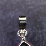 天然 未処理 ピンクサファイア 8mmペアシェイプ ペンダントトップ K18WG  1.46ct (ID:12548)