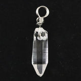 米国アーカンソー州産 水晶 23mm原石ペンダントトップ 2.2g (ID:12723)