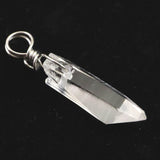 米国アーカンソー州産 水晶 23mm原石ペンダントトップ 2.2g (ID:12723)