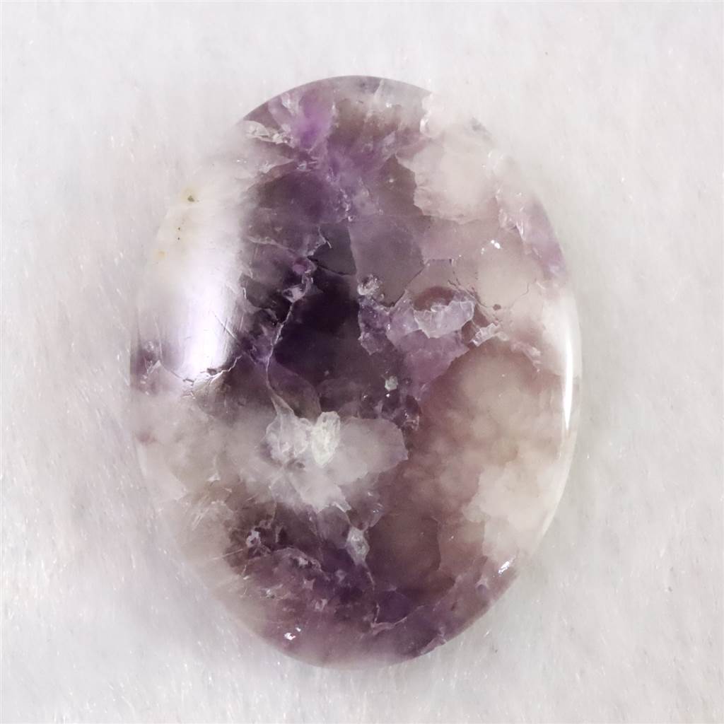 群馬県 戸神山産 紫水晶 アメジスト 30mm オーバル ルース 7.6g (ID