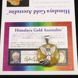 H&E社アゼツライトXヒマラヤゴールド(AZOZEO)　 エンジェル ペンダントトップ 証明書付 12.4g (ID:12940)