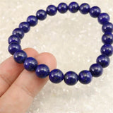 ラピスラズリ 4Aグレード 8mm玉ブレスレット 18.9g (ID:13411)