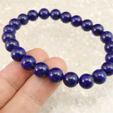ラピスラズリ 4Aグレード 8mm玉ブレスレット 18.9g (ID:13411)