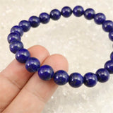 ラピスラズリ 4Aグレード 8mm玉ブレスレット 18.9g (ID:13411)