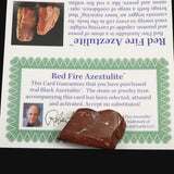 H&E社 レッドファイアアゼツライト(AZOZEO)  29mmタンブル  証明書付 9.0g (ID:13478)