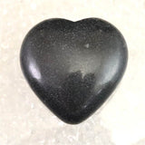 H&E社 ブラックアゼツライト(AZOZEO) 40mmハート 証明書付 31.2g (ID:13700)