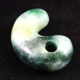 糸魚川翡翠  ヒスイ 小滝産 緑 30mm勾玉 ディレクトリカード付 11.5g (ID:13776)