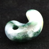 糸魚川翡翠  ヒスイ 小滝産 緑 30mm勾玉 ディレクトリカード付 11.5g (ID:13776)