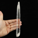 ディアマンティーナ産レーザークリスタル 146mm ポイント原石 ぺネトレーター バーナクル 118g　 (ID:13914)