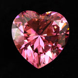 キュービックジルコニア CZ  30mm ハート ブリリアントカット ルース ピンク　 (ID:13925)