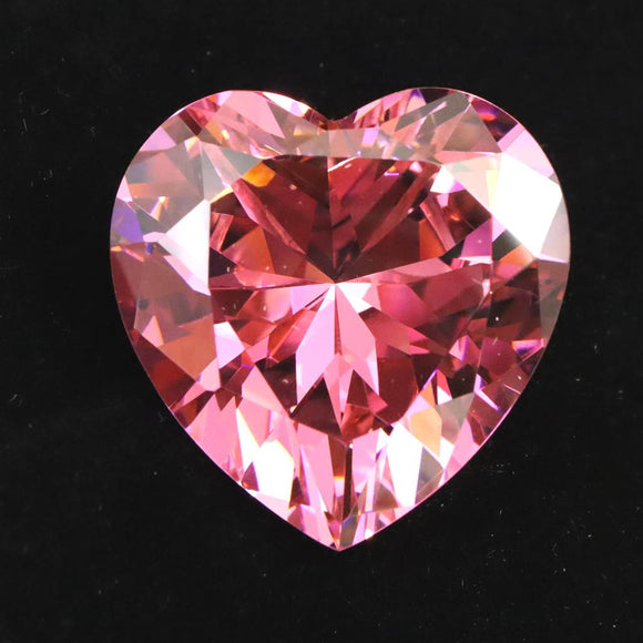 キュービックジルコニア CZ  30mm ハート ブリリアントカット ルース ピンク　 (ID:13925)