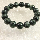 セラフィナイト クリノクロア 13mm玉ブレスレット 49.6g (ID:13956)