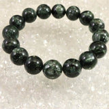 セラフィナイト クリノクロア 13mm玉ブレスレット 49.6g (ID:13956)