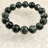 セラフィナイト クリノクロア 13mm玉ブレスレット 49.6g (ID:13956)