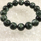 セラフィナイト クリノクロア 13mm玉ブレスレット 49.6g (ID:13956)