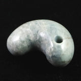 糸魚川翡翠  ヒスイ 小滝産 薄青 25mm勾玉 ディレクトリカード付 8.8g (ID:14019)