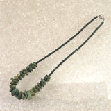 出雲碧玉 出雲石  タンブルビーズ ネックレス　ディレクトリカード付 35.8g (ID:14304)