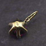 パープルガーネット 5mmラウンド ペンダントトップ チャーム K18YG  0.69ct (ID:14387)