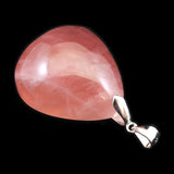 マダガスカル産 ローズクォーツ 26mm ドロップ ペンダントトップ 9.5g (ID:14681)