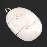 H&E社 ニュージーランドホワイトアゼツライト (AZOZEO) タンブル ペンダント 8.7g　 (ID:14829)