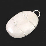 H&E社 ニュージーランドホワイトアゼツライト (AZOZEO) タンブル ペンダント 8.7g　 (ID:14829)