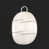 H&E社 ニュージーランドホワイトアゼツライト (AZOZEO) タンブル ペンダント 8.7g　 (ID:14829)