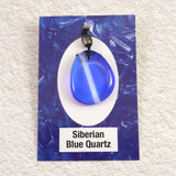 H&E社 シベリアンブルークォーツ　タンブル コード ペンダント 9.0g (ID:14844)