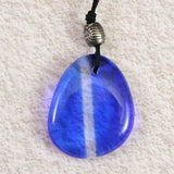 H&E社 シベリアンブルークォーツ　タンブル コード ペンダント 9.0g (ID:14844)