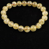 ゴールドルチルクォーツ 3A 9mm玉ブレスレット 22.5g (ID:14905)