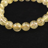 ゴールドルチルクォーツ 3A 9mm玉ブレスレット 22.5g (ID:14905)