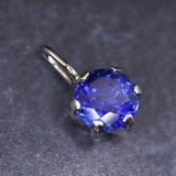 天然 未処理 ブルーサファイア　4.5mmラウンド ペンダントトップ　Pt900  0.49ct (ID:15323)