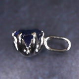 天然 未処理 ブルーサファイア　4.5mmラウンド ペンダントトップ　Pt900  0.49ct (ID:15323)