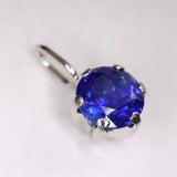 天然 未処理 ブルーサファイア　4.5mmラウンド ペンダントトップ　Pt900  0.49ct (ID:15323)
