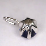 天然 未処理 ブルーサファイア　4.5mmラウンド ペンダントトップ　Pt900  0.49ct (ID:15323)