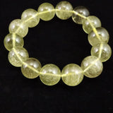 リビアングラス（AAA)　17mm玉 ブレスレット 鑑別書付 86.8g (ID:15431)