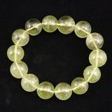 リビアンデザートグラス（AAA)　17mm玉 ブレスレット 鑑別書付 86.8g (ID:15431)