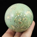 インドネシア産 クリソプレーズ　52mm スフィア 192g **特価品** (ID:15432)