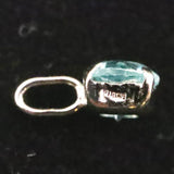 ブルージルコン　4.4mmラウンドカット ペンダントトップ　K18WG　0.58ct　　 (ID:15550)
