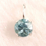 ブルージルコン　4.4mmラウンドカット ペンダントトップ　K18WG　0.58ct　　 (ID:15550)