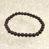 北海道産 ヴァーミリオンオブシディアン（紅十勝） 6mm玉ブレスレット 証明書付 9.2g (ID:15558)