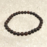 北海道産 ヴァーミリオンオブシディアン（紅十勝） 6mm玉ブレスレット 証明書付 9.2g (ID:15558)