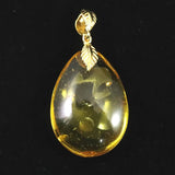 天然琥珀　バルティックアンバー 26mm ペアシェイプ ペンダントトップ 3.0g (ID:15581)