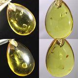 天然琥珀　バルティックアンバー 26mm ペアシェイプ ペンダントトップ 3.0g (ID:15581)